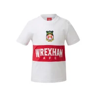 Kids Wrexham White Logo T-Shirt